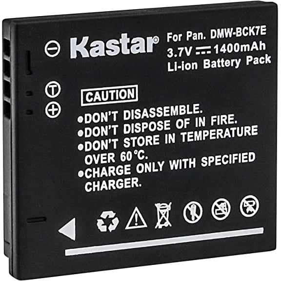 Kastar 1-Pack DMW-BCK7E Battery Replacement for Panasonic Lumix DMC-FT25, Lumix DMC-FX77, Lumix DMC-FX78, Lumix DMC-FX80, Lumix DMC-FX90, Lumix DMC-S1, Lumix DMC-S2, Lumix DMC-S3, Lumix DMC-S5 Camera