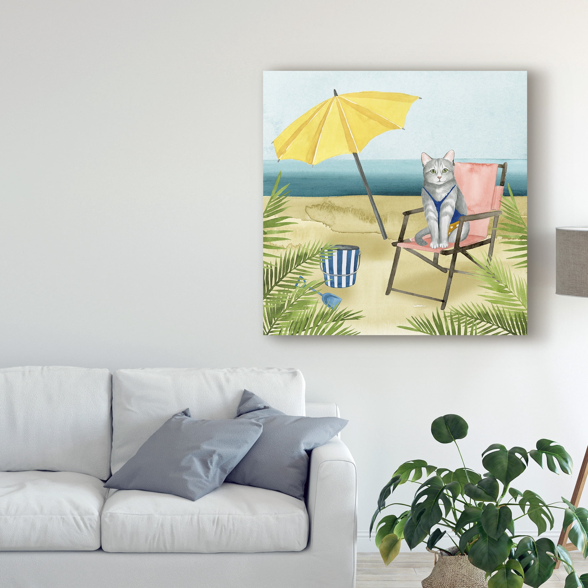 Trademark Fine Art 'Coastal Kitties II' Canvas Art by Grace Popp
