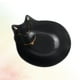 thumbnail image 2 of 1 cuenco de cerámica con diseño de gato para mascotas, comedero creativo y bebedero para gatos (negro), 2 of 8