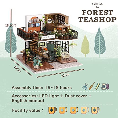 LannsoDIY Kit de muebles de madera en miniatura para casa de muñecas, kit de casa de muñec Lannso Lannso