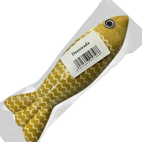 Deenwada Toy for pets, Cat Toy Fish, 1 Piece Navy Catnip Toys, Soft Linen, Indoor Cat Interactive Exercise Kick Toys
