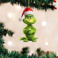 thumbnail image 4 of Decoración de árbol de Navidad de 8cm ornamento de árbol de Navidad Grinch creativo para fiestas y vacaciones, 4 of 6