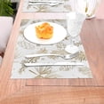 thumbnail image 5 of LNWH Golden Pine Branch Texture Christmas Pattern Placemats, 1 PCS Heat Resistant Washable PVC Table Mats, 18"x12", 5 of 6