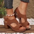 thumbnail image 2 of MKLEKYY Sandalias de Mujer de Playa, Estilo Europeo y Retro, de Comercio Exterior, de Talla Grande, Huecas, Ligeras, Con Suela Suave, Informales, Sandalias, 2 of 5