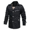 thumbnail image 5 of Men's Tooling Jacket Windproof Laper Workwear Jacket Coats Casual Button Spring Fall Outwear Jacket, 5 of 6