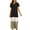 Black dresses for women, variant on Wycnly Dresses for Women Beach Fashion Loose Lightweight Tshirt Long Sundress Short Sleeve V-Neck Color Patchwork Summer Maxi Formal Dress Red l