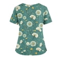 thumbnail image 3 of Ktyne Tuniques de Sarrau pour Femmes Col en V Tuniques Médicales à Manches Courtes Extensibles Tenue de Travail Infirmière Tuniques Mode avec Poches Vert Armée TTTG, 3 of 4