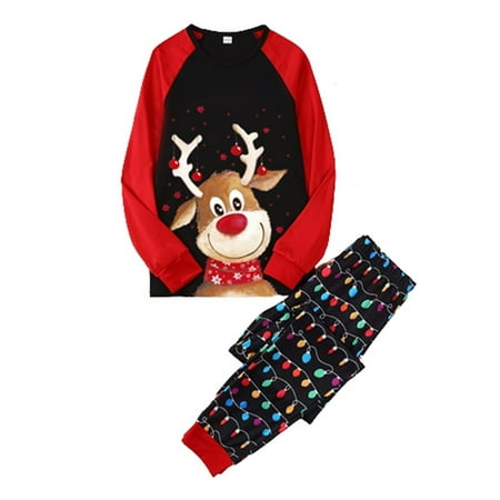 

Family Christmas Pjs Matching Sets Christmas Pajamas for Family Christma Pajama Family Elk Lights Xmas Holiday Sleepwear Set