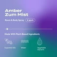 thumbnail image 2 of Zum by Indigo Wild Mist Room & Body Spray - Aromatherapy Essential Oil Spray - Natural Body Mist & Room Spray - Amber Scent - 4 fl oz (2 Pack), 2 of 7