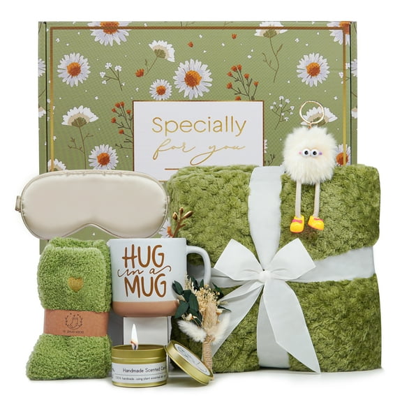 get well gifts for women after surgery,sympathy gifts for loss of loved one,self care gifts for women,get well basket,Sympathy,Condolences Gift Basket for Friend(Green)