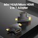 thumbnail image 3 of Adaptador Hugo Mini macho Micro macho 2 en 1 chapado en oro, 3 of 10