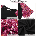 thumbnail image 5 of WellSize Plus Size T Shirts for Women Color Block Short Sleeve Tunic Tops Casual V Neck Summer Blouses, 5 of 7