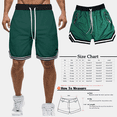 thumbnail image 2 of hoksml Men's Basketball Shorts Summer Solid Color Colour Blocking Sports Fitness Comfortable Breathable Shorts Elastic Waist Drawstring Athletic Shorts, 2 of 4