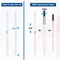 thumbnail image 4 of Uxcell Slim Metal Ballpoint Pen, 5Pcs Black Ink 1mm Medium Point Pen Metallic Retractable Lightweight Smooth Writing Pens for Business Office Wedding Guest Book, White, 4 of 7