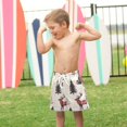 thumbnail image 4 of FORMRS Boys Swim Trunks Quick Dry Mesh Liner Boardshorts Sizes XS-XL, Beige Christmas Plaid, 4 of 7