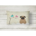thumbnail image 2 of Carolines Treasures BB2477PW1216 Christmas Presents between Friends Pug - Brown Canvas Fabric Decorative Pillow, 12H, 2 of 3