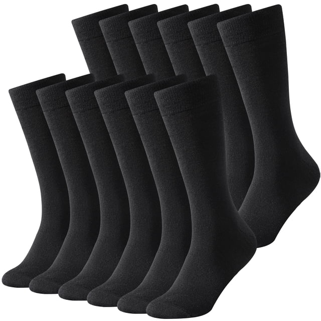 Calcetines térmicos de lana BONANGEL para hombre, negros, de invierno
