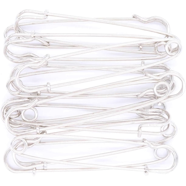 Imperdibles de seguridad grandes y resistentes, 15 alfileres para mantas, alfileres de seguridad de alambre de acero inoxidable de 3/4 pulgadas, alfileres a granel extrafuertes y resistentes para