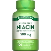 Niacin 500mg Flush Free | 100 Capsules | by Nature's Truth