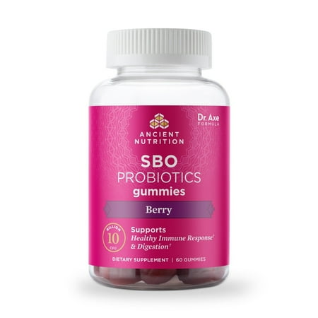 Ancient Nutrition SBO Probiotics Gummies Berry -- 10 billion CFU - 60 Gummies