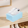 thumbnail image 4 of Latrodar Transparent Plastic Shoe Box Organizer Shoe Box Flip Lid Drawer Shoe Box Household Shoe Organizer Thickened Green Durable, 4 of 5