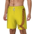 thumbnail image 5 of Mens Softball Baseball Swimming Trunks with Compression Liner Beach Quick Dry Swim Shorts, 5 of 6