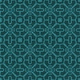 thumbnail image 1 of Ahgly Company Machine Washable Indoor Square Transitional Deep Teal Green Area Rugs, 7' Square, 1 of 7