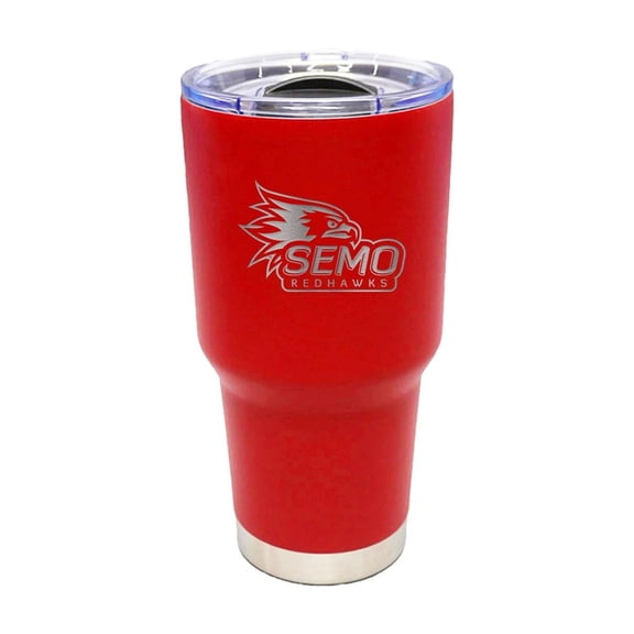 NCAA Southeast Missouri State Redhawks 30 ounce Stainless Steel Tumbler in Team Color with Team Logo