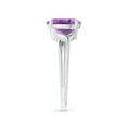 thumbnail image 3 of ANGARA Natural 1.6 Ct. Amethyst Solitaire Ring in 14K White Gold for Women (Ring Size: 5.5), 3 of 10
