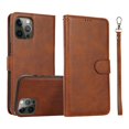 thumbnail image 1 of Phone Case With Card Holder Flip Book PU Leather Protective Cover Shockproof Shell Phone Cover Compatible For IPhone 15 brown iPhone15, 1 of 5