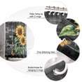 thumbnail image 5 of Shower Curtains Sets for Bathroom Decor Sunflower Butterfly on Black Wood GrainWaterproof Bathroom Curtain with Hooks,You Are My Sunshinefor Bathroom Decor,36x72IN, 5 of 7