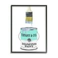 thumbnail image 2 of Stupell Industries Fashion Blue Diamond Paint Glam Paintbrush Designer Style, 16 x 20, Design by Amanda Greenwood, 2 of 5
