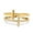 Yellow, variant on Simulated Cubic Zirconia Size-5 Sideways Cross Ring Round 925 Sterling Silver