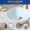 thumbnail image 2 of Colador de desagüe para lavabo de baño HFMZYWA, 2 piezas, acero inoxidable, 2 of 9