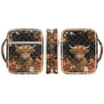 thumbnail image 6 of FOR U DESIGNS Highland Cattle Flower Print Bible Cover for Women Men Lightweight Bible Holder Case Reusable Bible Carrier Tote Bag Bible Protective with Handle and Zipper, 6 of 7
