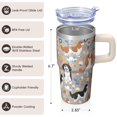 thumbnail image 3 of 20OZ Dog Print Travel Cup with Handle Double Wall Vacuum Tumbler Ideal Dog Lover Gifts Unique Birthday Christmas Presents for Dog Enthusiasts Women Men Fits Car Cup Holders, 3 of 6