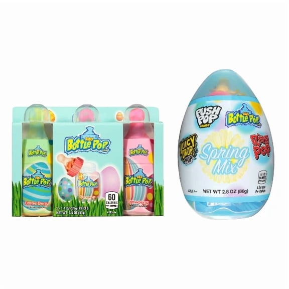 Candy Pop Easter Candy Bundle, Spring Egg Mix and Baby Bottle Pop Set