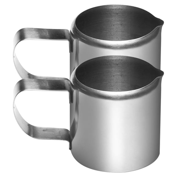 LOLIPPYY Stainless Steel Cream Dispenser Plated Silver for Kitchen and Coffee 2Pcs