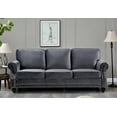 thumbnail image 4 of Uspridefurniture Feingold 3Pcs Velvet Living Room Set,Gray, 4 of 5