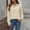 002 Beige, variant on Women's Long Sleeve Turndown Collar Shirt Pullover Sweaters Casual Solid Cable Knit Sweater Basic Loose Fit Shirt Sweaters