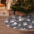 thumbnail image 5 of Daiia Colorful Paws Of Dog Drawing Merry Christmas Tree Skirt , Xmas Large Lace-up Tree Skirt, Santa Snowflakes Rustic Home Decorations New Year Party Farmhouse Decor-30", 5 of 6
