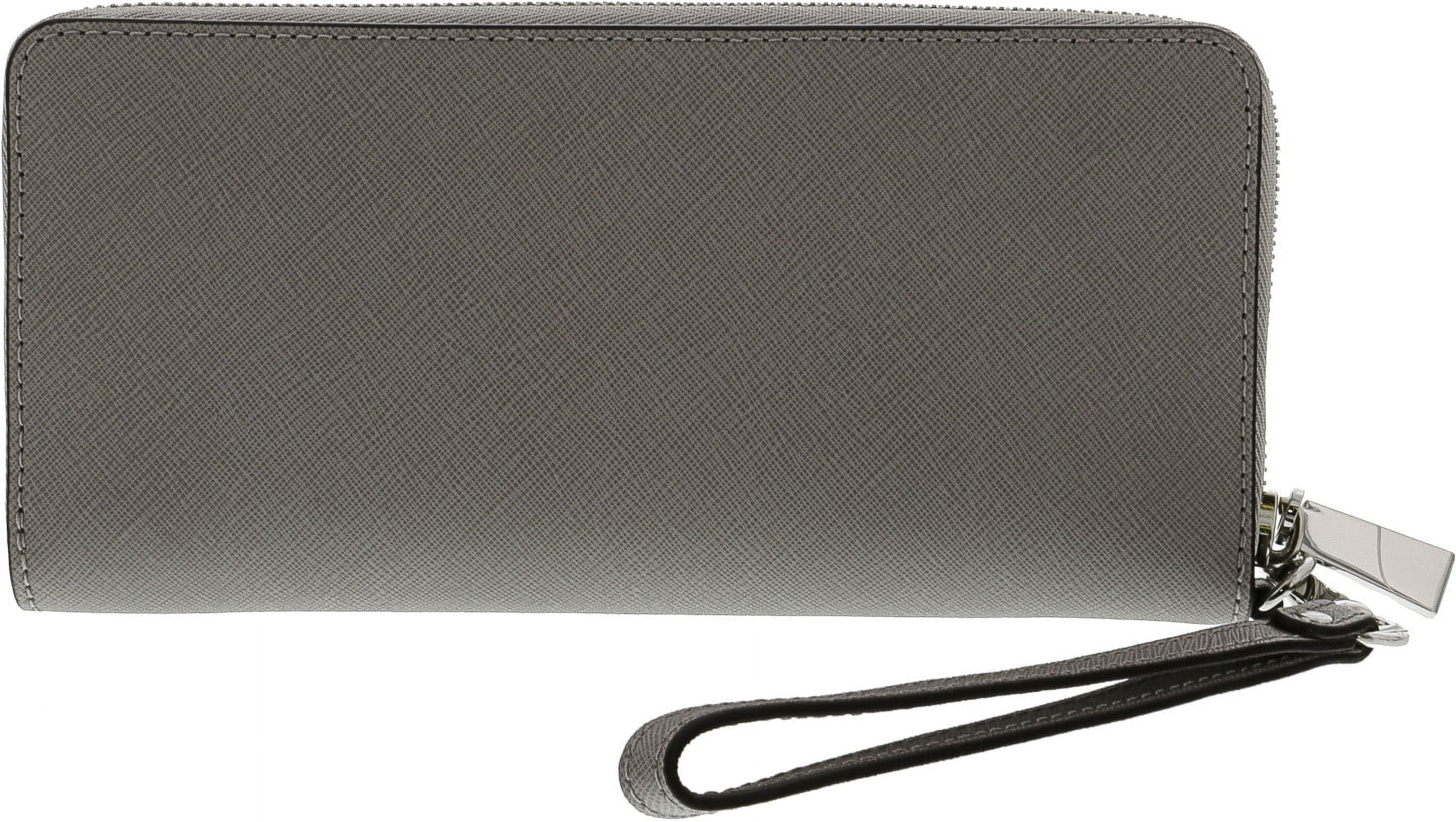 Michael Kors Jet Set Travel Saffiano Continental Wallet Pearl Grey Walmart