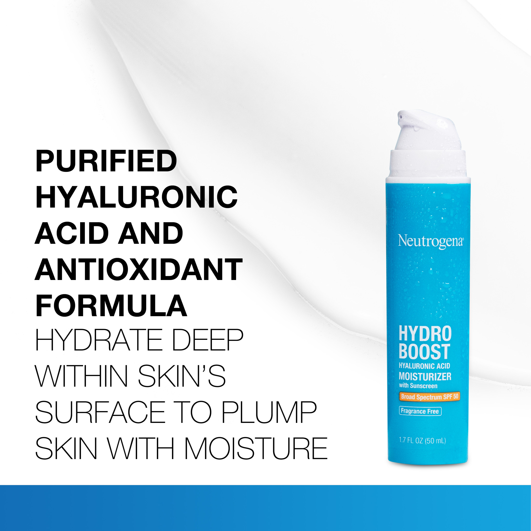 Neutrogena Hydro Boost Hyaluronic Acid SPF 50 Face Moisturizer Lotion, Skin Care, 1.7 oz - image 4 of 10