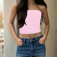 thumbnail image 3 of zbxnLI Women's Strapless Tube Tops Strapless Knit Bandeau Going out Tops Backless Crop Tops for Women, 3 of 8