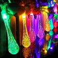 thumbnail image 3 of Sowaz Solar String Lights 20 Feet 30 LED Water Drop Solar Fairy Waterproof Lights for Garden, Patio, Yard, Home, Parties, Multi Color, 3 of 10