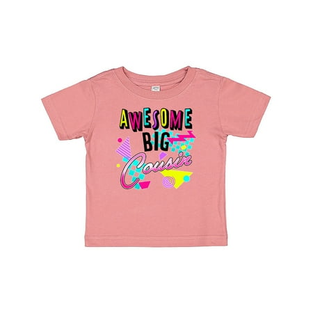 

Inktastic Awesome Big Cousin- 80s retro style Gift Baby Boy or Baby Girl T-Shirt