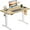 Oak-Electric, variant on 【Holiday Special】48x24 Inch Electric Standing Desk with T-Shaped Bracket for Premium Stability, Large Adjustable Height Home Office Desk, Rusty Brown