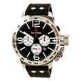 thumbnail image 1 of CS8 Men's Canteen Leather Black Dial Black Strap Chronograph Watch, 1 of 2