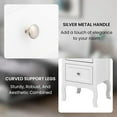 thumbnail image 6 of CRXX White Nightstand Set of 2. Farmhouse End Side Table Set of 2 Bedside Nightstands Chest with Drawers Small Night Stand with 2 Drawer and Solid Wood Legs for Bedroom, Living Room, 6 of 9