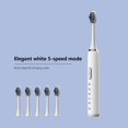 thumbnail image 4 of LNGOOR Electric Toothbrush With 5 Brush Heads For Adults And Kids  IPX7  5 Modes With 2 Minutes Built In Smart Timer, 4 of 5